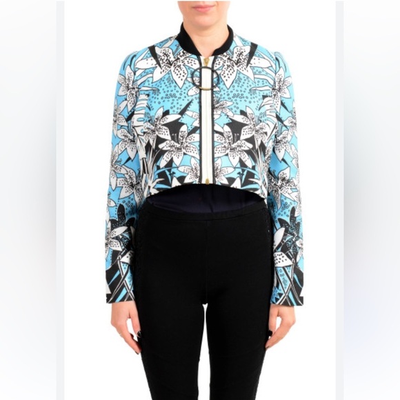 Just Cavalli Jackets & Blazers - Roberto Cavalli - Just Cavalli "Class" Leaf Print Bomber Size: IT 40(US 4/6)